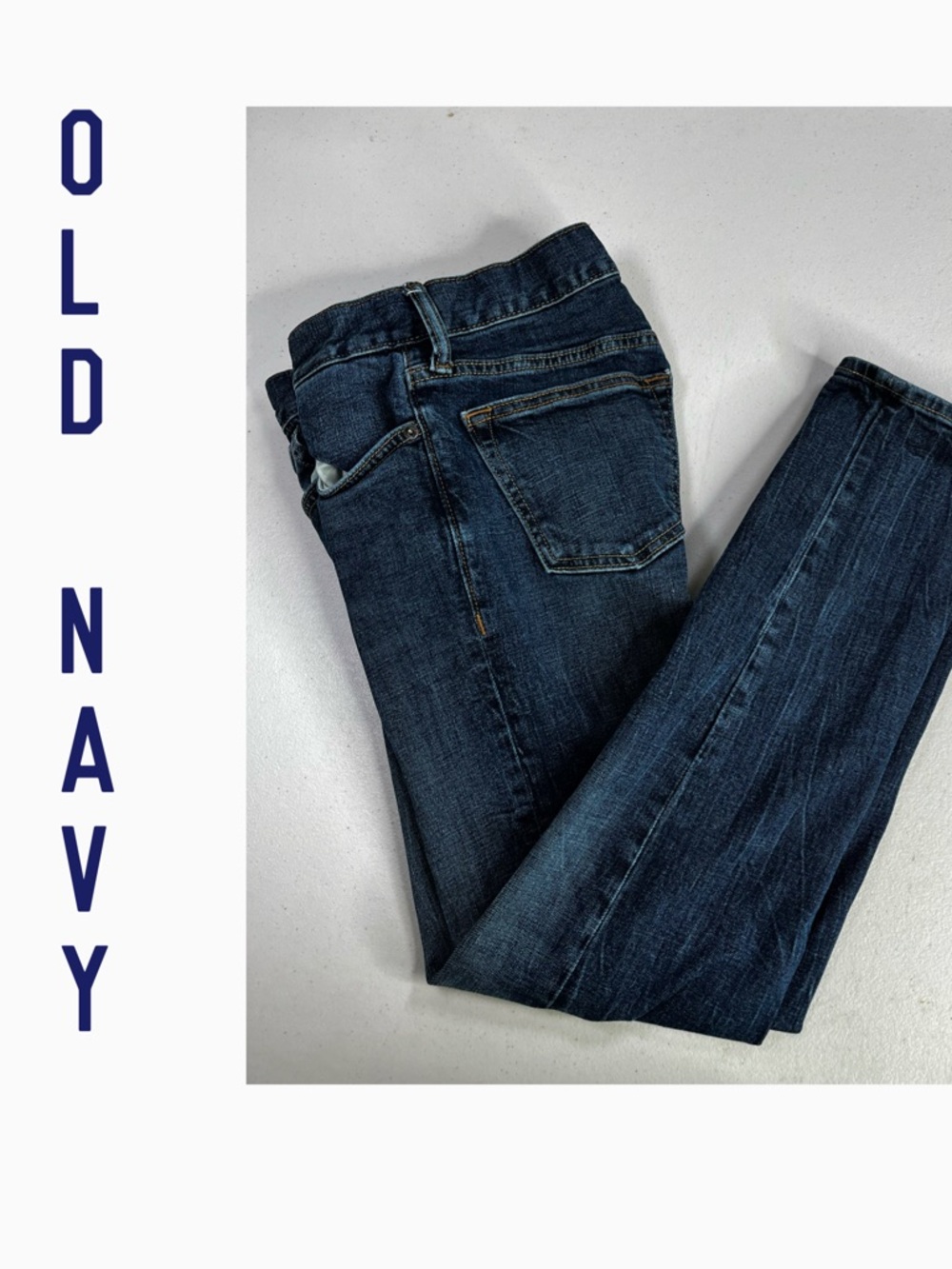Old Navy Men's Skinny Jeans - Dark Blue, 5 pockets ,  28 X 30